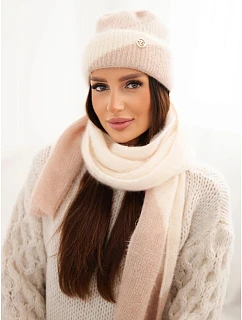 Dámská souprava čepice a šála světle model 22547344 - K-Fashion