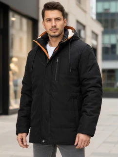 Pánská zimní bunda s kapucí černá Dstreet TX4992