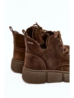 Semišové Nízké Dámské Na Platformě Big Star Hnědé model 21708662 - Big Star Shoes