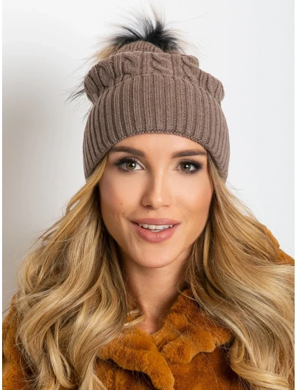 Czapka AT CZ model 19762870 jasny brązowy - FPrice Czapka AT CZ model 19762870 jasny brązowy - FPrice