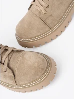 Klasické kotníčkové boty hnědé dámské platforma Klasické kotníčkové boty hnědé dámské platforma