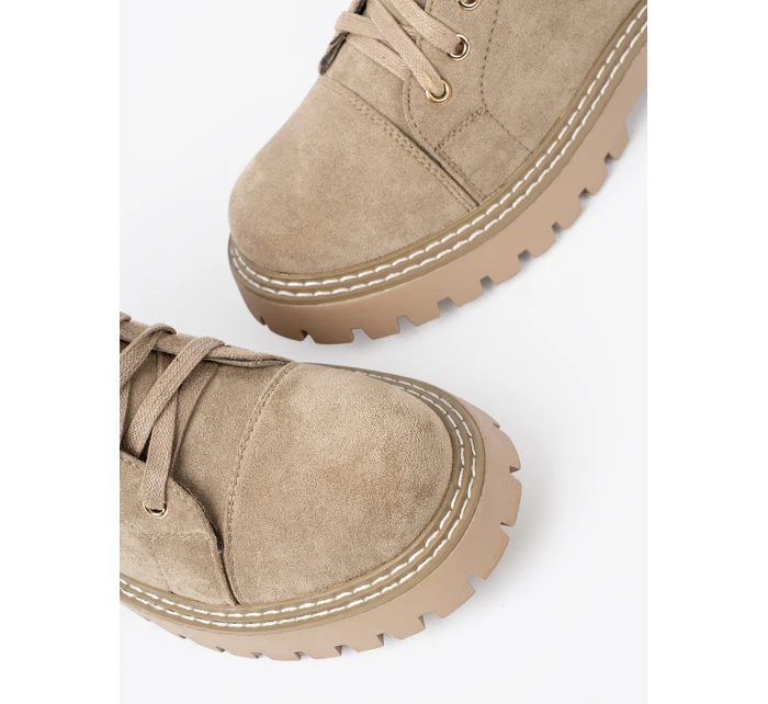 Klasické kotníčkové boty hnědé dámské platforma Klasické kotníčkové boty hnědé dámské platforma