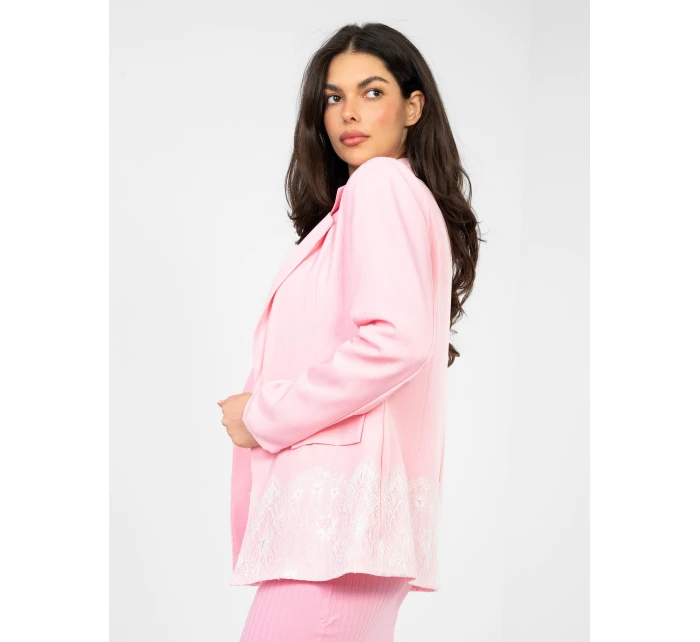 Marynarka IT MA model 22011349 jasny różowy - FPrice Marynarka IT MA model 22011349 jasny różowy - FPrice