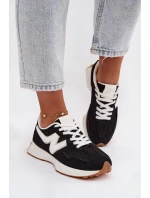 Dámské sportovní boty na platformě – černé Janelora