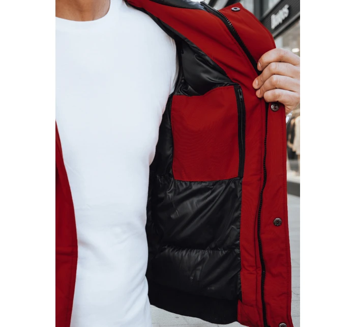 FashionStreet pánská bordó zimní bunda TX4309 FashionStreet pánská bordó zimní bunda TX4309