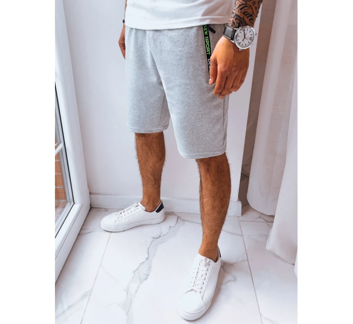 FashionStreet pánské světle šedé teplákové kraťasy SX2228