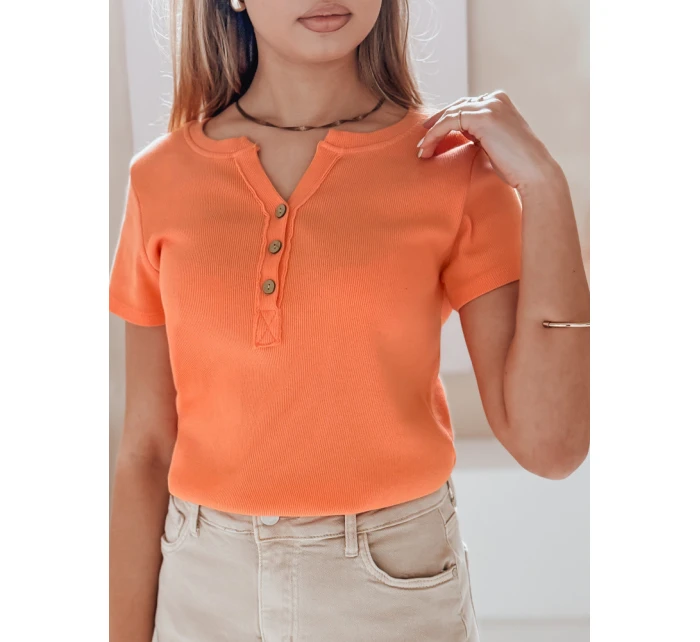 Dámská žebrovaná halenka KISS LOOK oranžová FashionStreet RY2840