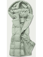 dámská vesta v pistáciové barvě s kapucí model 17655328 - J.STYLE