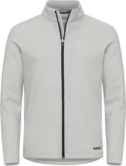 Cutter & Buck Hunts Fleece Jacket Men Pánská fleecová bunda "Hunts Point" 68.8432 silver Cutter & Buck Hunts Fleece Jacket Men Pánská fleecová bunda "Hunts Point" 68.8432 silver