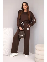 Dámská souprava máslová mikina + kalhoty hnědý Dámská souprava máslová mikina + kalhoty hnědý