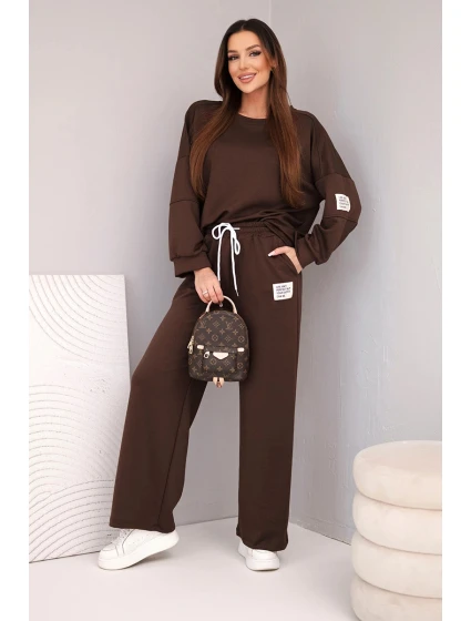 Dámská souprava máslová mikina + kalhoty hnědý Dámská souprava máslová mikina + kalhoty hnědý