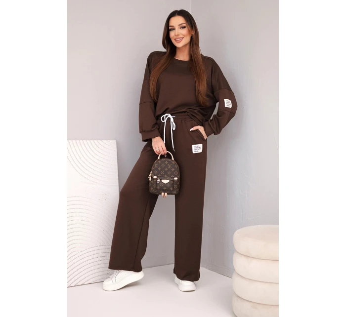 Dámská souprava máslová mikina + kalhoty hnědý Dámská souprava máslová mikina + kalhoty hnědý