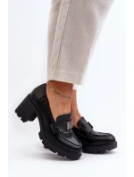 Dámské polobotky na podpatku s ozdobou Černé model 21655240 - Boto Dámské polobotky na podpatku s ozdobou Černé model 21655240 - Boto