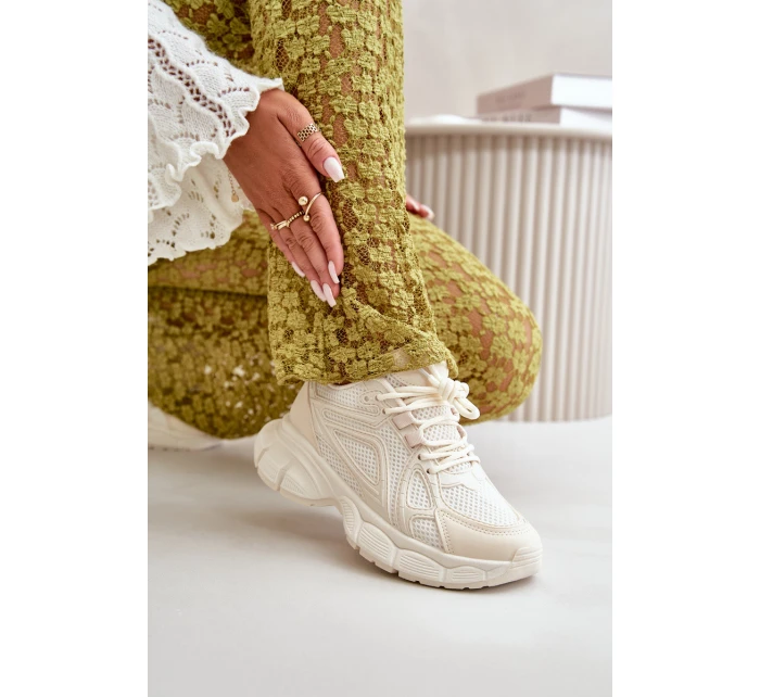 Dámské Sportovní Tenisky Béžové model 21667815 - Boto Dámské Sportovní Tenisky Béžové model 21667815 - Boto