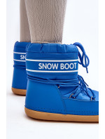 Dámské modré boty do sněhu se zavazováním Soia