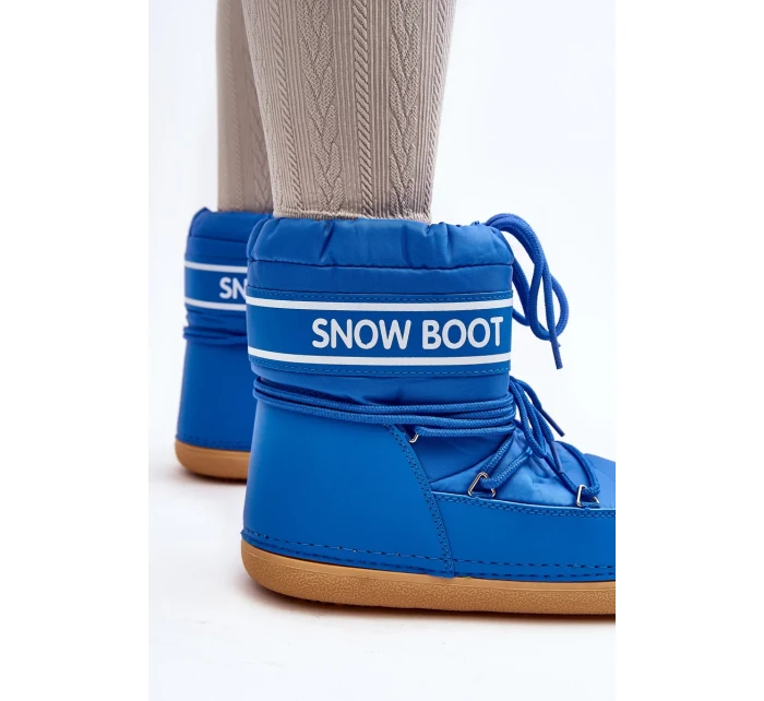 Dámské modré boty do sněhu se zavazováním Soia Dámské modré boty do sněhu se zavazováním Soia