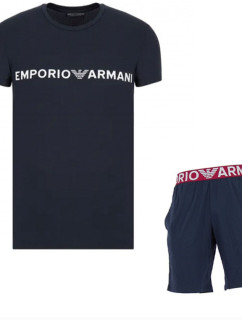 Pánské pyžamo krátké - 111573 2R516 00135 - tm.modré - Emporio Armani