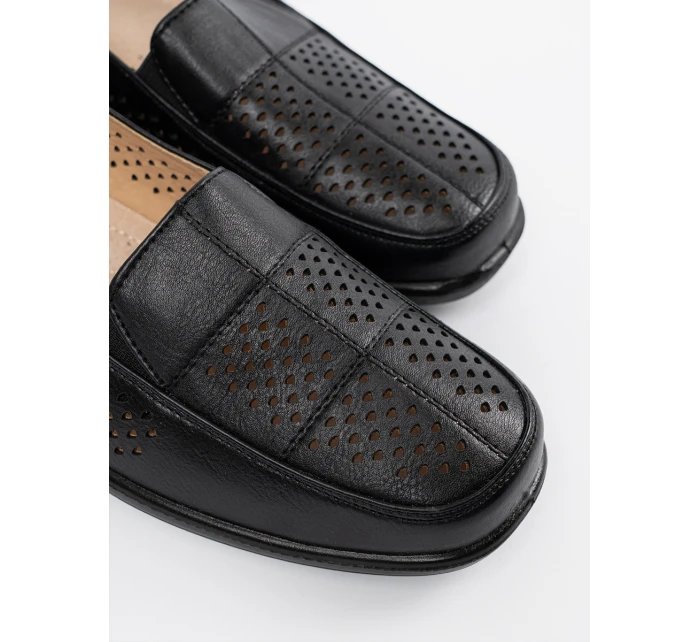 Stylové dámské  polobotky černé platforma