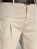 Dámské bavlněné chinos kalhoty CHINOSKA light beige FashionStreet UY2557