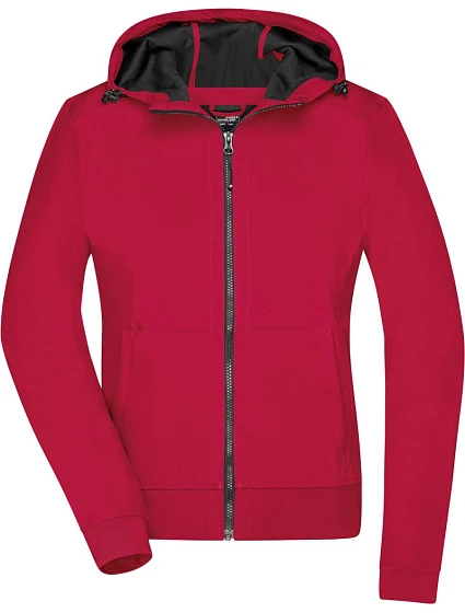 JN Dámská 2vrstvá softshellová bunda s kapucí 02. red/black model 22530545 - Daiber JN Dámská 2vrstvá softshellová bunda s kapucí 02. red/black model 22530545 - Daiber