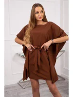 Oversize hnědé netopýří šaty