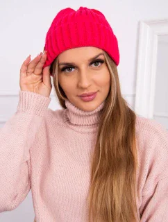 Čepice s rolováním Magda K293 fuchsiová
