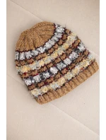 Dámská zimní vlněná čepice s ozdobnými krystalky K399 černá