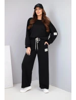 Dámská souprava model 21893732 mikina + kalhoty černý - K-Fashion