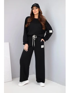 Dámská souprava model 21893732 mikina + kalhoty černý - K-Fashion