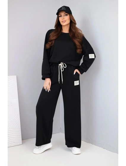 Dámská souprava model 21893732 mikina + kalhoty černý - K-Fashion