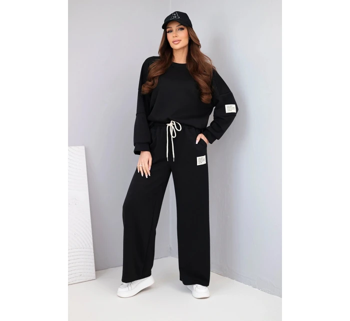 Dámská souprava model 21893732 mikina + kalhoty černý - K-Fashion