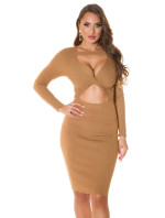 Sexy fine knit dress with cut outs