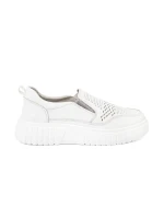 Stylové polobotky bílé dámské platforma Stylové polobotky bílé dámské platforma