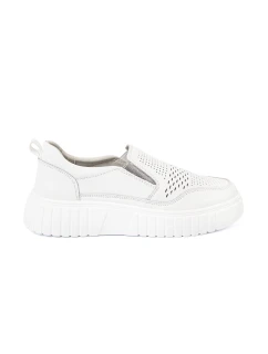 Stylové  polobotky bílé dámské platforma
