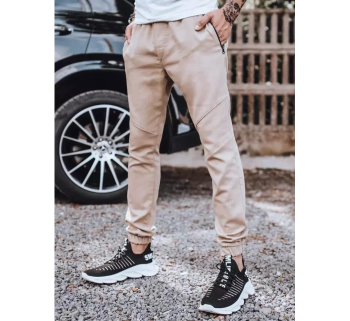 Pánské kalhoty tyou jogger béžové FashionStreet UX3306