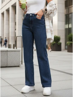 Dámské džíny s vysokým pasem tmavě modré FashionStreet UY2899