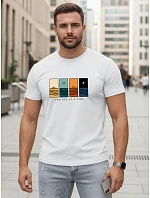 Koszulka męska z nadrukiem biała model 22182588 - FashionStreet Koszulka męska z nadrukiem biała model 22182588 - FashionStreet