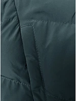 Tmavě zelená zimní bunda s kapucí model 21246079 - LHD Tmavě zelená zimní bunda s kapucí model 21246079 - LHD