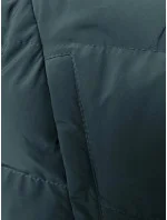 Tmavě zelená zimní bunda s kapucí model 21246079 - LHD Tmavě zelená zimní bunda s kapucí model 21246079 - LHD