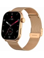 Dámské chytré hodinky GRAVITY GT28-8 řemínek + náramek růžové zlato námořnická modř Dámské chytré hodinky GRAVITY GT28-8 řemínek + náramek růžové zlato námořnická modř