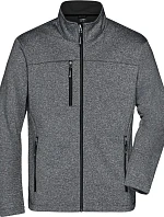 Daiber JN 1148 Pánská 2-vrstvá melanžová softshell bunda 02.1148 dark melange/black