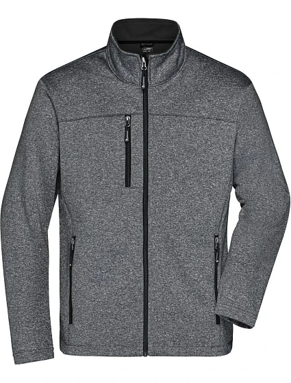 Daiber JN 1148 Pánská 2-vrstvá melanžová softshell bunda 02.1148 dark melange/black Daiber JN 1148 Pánská 2-vrstvá melanžová softshell bunda 02.1148 dark melange/black