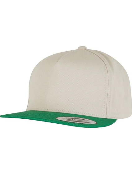 Flexfit 6007/6007T 5 panelová Snapback kšiltovka 55.6007 beige/green Flexfit 6007/6007T 5 panelová Snapback kšiltovka 55.6007 beige/green