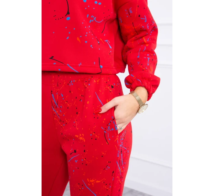 Izolovaná sada s barevným potiskem červená