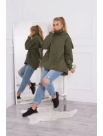 Zateplená mikina se zipem na zádech v barvě khaki Zateplená mikina se zipem na zádech v barvě khaki