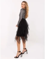 Šaty MI SK A5471.87 černá a stříbrná Šaty MI SK A5471.87 černá a stříbrná