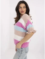 Jumper MI SW 1903.94 bílý růžový Jumper MI SW 1903.94 bílý růžový