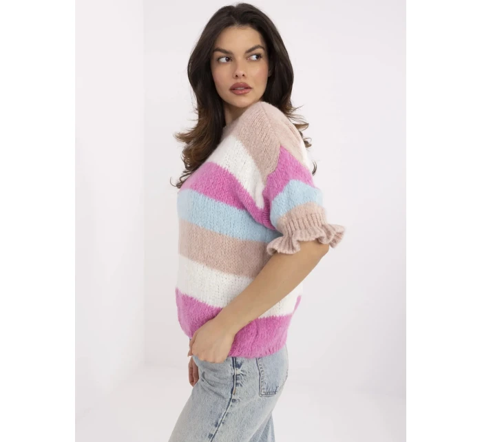 Jumper MI SW 1903.94 bílý růžový Jumper MI SW 1903.94 bílý růžový