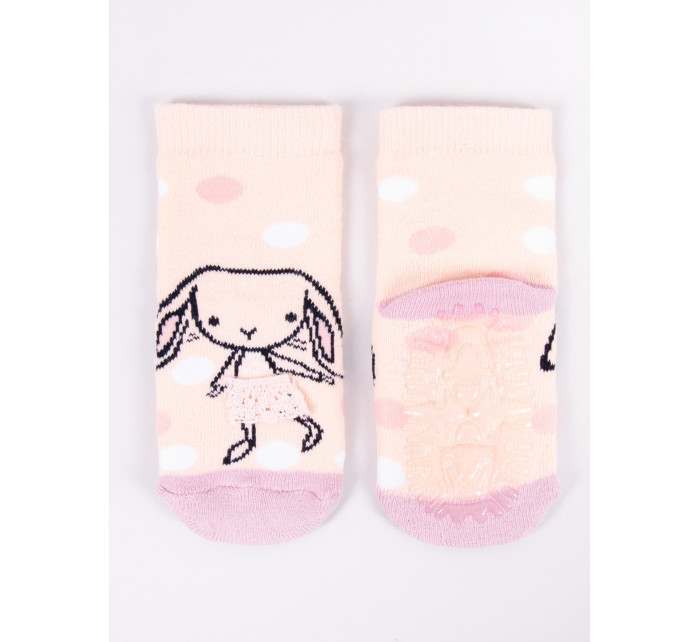 Bavlněné dětské dívčí froté ponožky proti ABS vzory Barvy  Vícebarevné model 16703469 - Yoclub