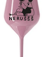 NERUŠŠŠ - světle růžová nerozbitná sklenice na víno 470 ml